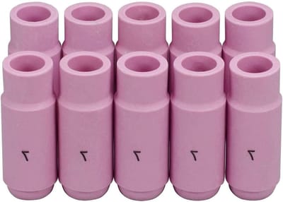 Tig Keramische Nozzles - Alumina Cups - Tig Lassen - Fit 17 18 26 Serie - 10 Stuks #7 - Roze
