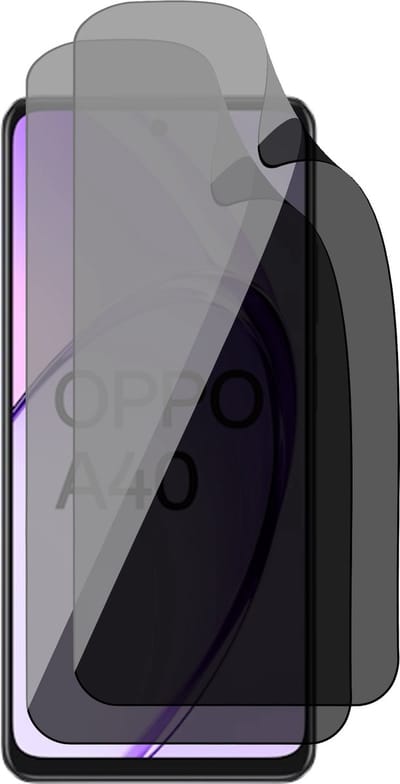 Privacy Screenprotector geschikt voor Oppo A40 - 2x FlexGuard Screen Protector