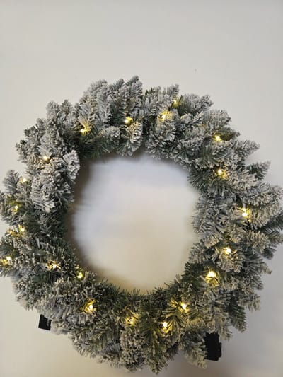 Countryfield Kunstkrans LED ro Nobilis sneeuwgroen-L60B60H15cm