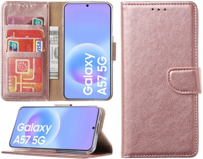 Hoesje geschikt voor Samsung Galaxy A57 hoesje - Arara bookcase - Rosegoud