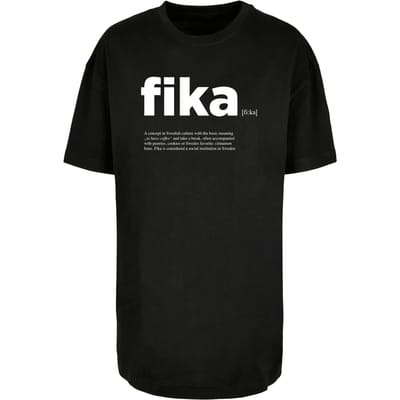 Dames-T-shirt oversized Mister Tee Fika Definition