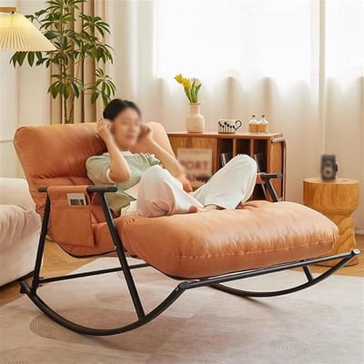 Schommelstoel met kussen - Fauteuil Ligstoel - Buiten en binnen ontspannen - Ergonomisch ontwerp - One Size - One Color