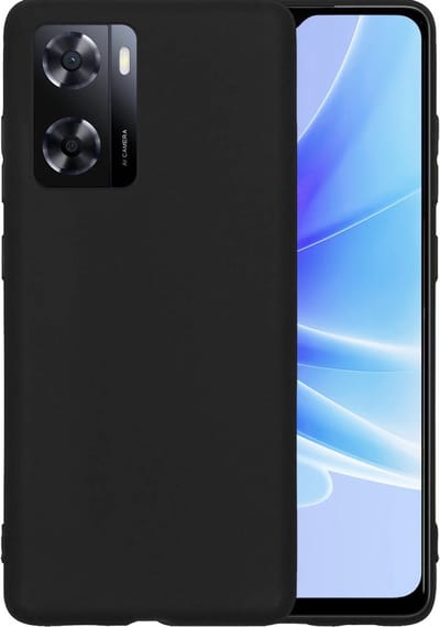 MobyDefend Hoesje - Geschikt voor Oppo A57 / A57s / A77 - TPU Backcover - Mat Zwart
