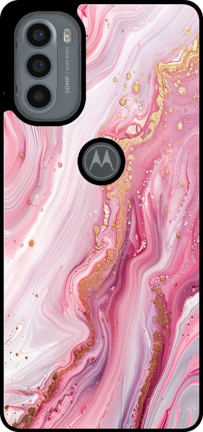 Smartphonica Telefoonhoesje Geschikt voor Motorola Moto G31 / G41 met marmer opdruk - TPU backcover case marble design - Roze geschikt voor Motorola Moto G31;Motorola Moto G41