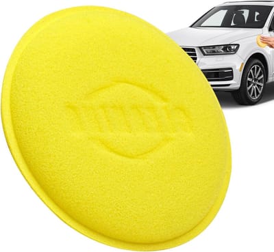 Detail Applicator Pads - Polijstspons Auto - Auto Reinigen - Zacht Schuimmateriaal - 10.5 cm - Geel