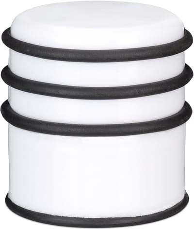 10 x deurstop - deurstopper - rubberen ring - deurbuffer zwaar - kunststof wit