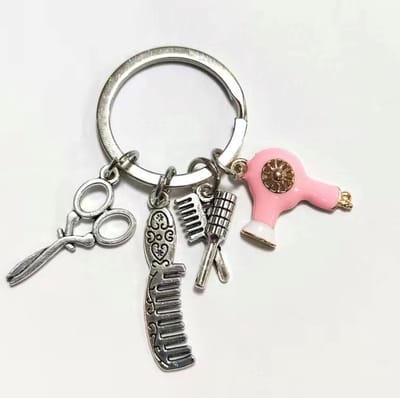 Sleutelhanger Kapperset Fohn (Roze )