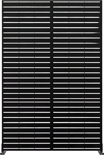 Privacyscherm – Voor achtertuin of patio – Decoratief tuinscherm / buitenverdeler – Zwart