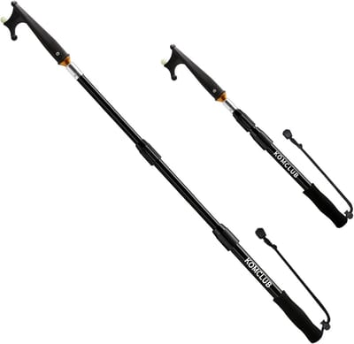 Telescopische bootshaken glasvezel aluminium lichtgevend roestbestendig duurzaam sterk 65-120 cm