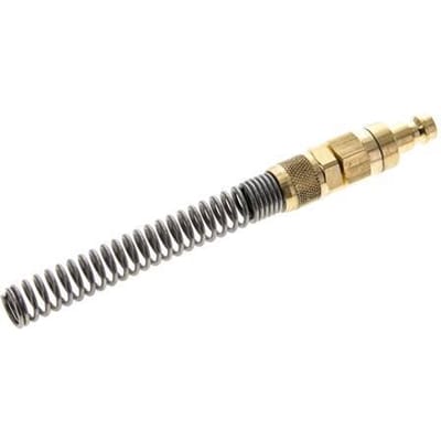 Messing DN 5 Luchtkoppeling Insteeknippel 6x8 mm Push-On Buigbescherming Double Shut-Off - CLP5-NPS-B-SV-6