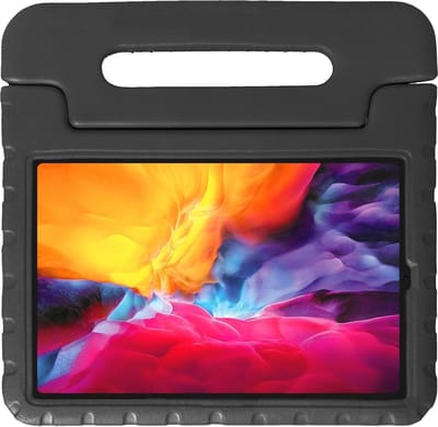 Hoesje - Geschikt voor Apple iPad Pro (2020) - 12.9 inch - Kinderhoes Shockproof Bumper - Kidsproof Case - Tablet Hoes - Kinder Hoes Cover - Zwart