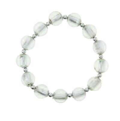 Behave - Rekarmband transparante glaskralen - minimal chic - 16,5 cm