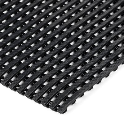 Rubbermagazijn - Roostermat - Zwart - Lengte = 10 meter - Breedte 0,6 meter - Drainagemat - Antislipmat voor kleedruimtes