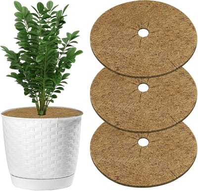 Coconut Mulch Discs - 3pcs 60cm - Mulch Mats Geschikt voor Binnen en Buiten - Bedekken van Bloempotten