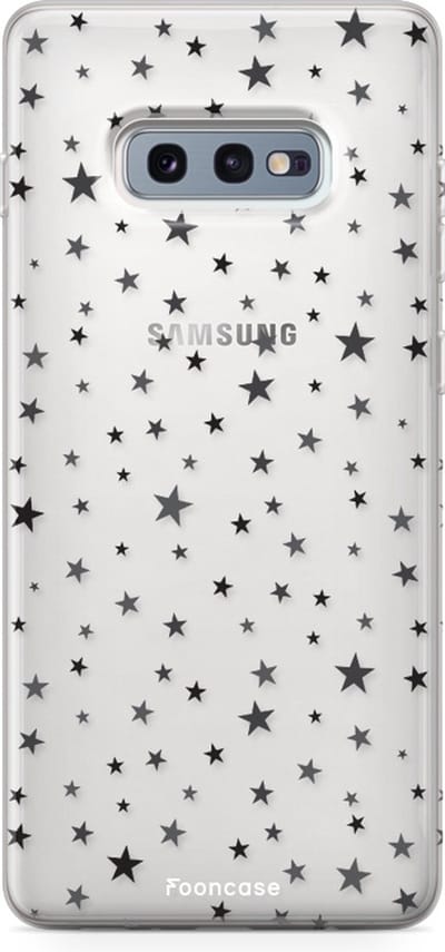 Fooncase Hoesje Geschikt voor Samsung Galaxy S10e - Shockproof Case - Back Cover / Soft Case - Stars / Sterretjes