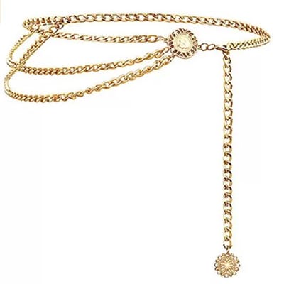 Tailleriem Dames - 90 cm - Heupketting - Chain Belt - Goudkleurig