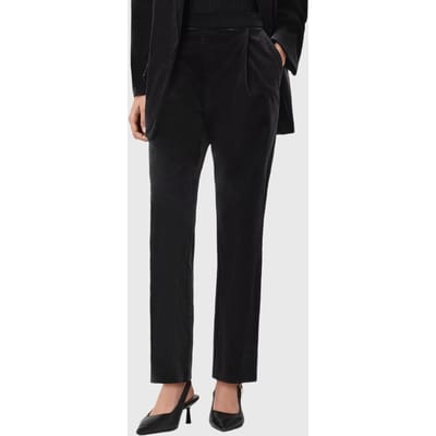 AllSaints Aleida Vel Trouser Black Taglia: 2 | Pantaloni da completo Outlet | Donna | Nero