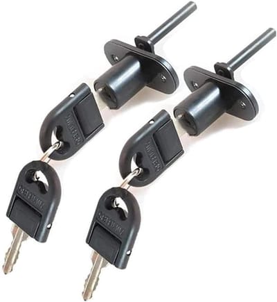 Lade Lock - Bureau Slot - Meubels Beveiligen - Zinklegering Constructie - 16mm Cilinder - Zwart