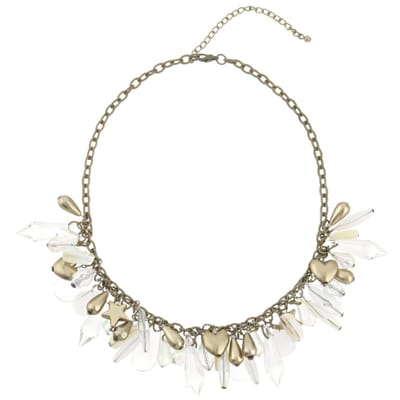 Behave - ketting antiek goudkleur hart ster transparant - boho glamour