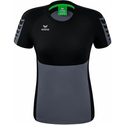 Erima Six Wings T-Shirt Dames - Zwart / Slate Grey | Maat: 36
