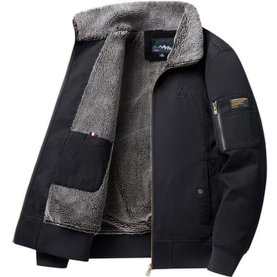 Veste polaire épaisse à revers pour homme, automne et hiver, veste tendance décontractée simple pour papa d'âge moyen et âgé, vêtements thermiques 4XL gray