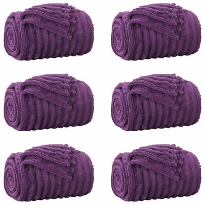 vidaXL Kleden 6 st Paars 150 x 130 cm 2.85 kg Fleece