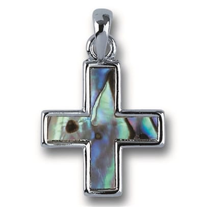 Hanger Kruis met paua schelp