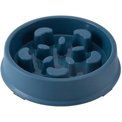 Slow Feeder Hondenbak Bloemblad Type Voorkomt Verstikking Puzzel Antislip Bak voor Huisdierbenodigdheden Donker donkerblauwe kleur