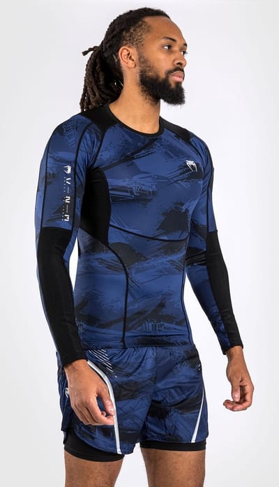 Venum Electron 3.0 Rashguard Compressie Shirt L/S Navy - S