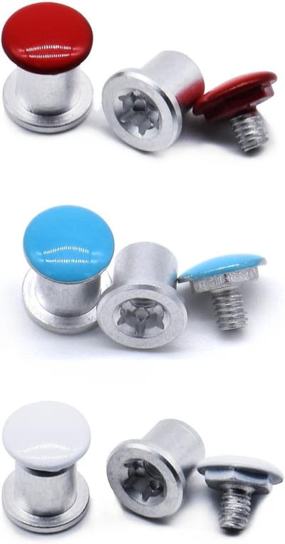 Schroefjes Set - Onderdelen Kit - Reparatie Accessoires - Roestvrij Staal - 3 Paar - Rood Blauw Wit