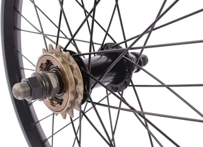 BMX achterwiel - Vervangend wiel - Fietsreparatie - Lichtgewicht aluminium velg - 18 inch - Zwart