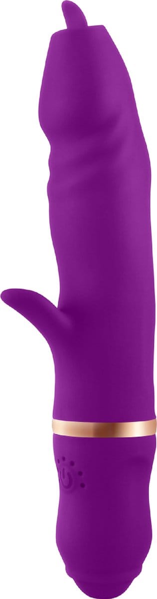 Cupitoys® Tarzan vibrator met tong - 22,7cm - Paars - 7 standen - Vibrators voor vrouwen en mannen - Sex toys voor vrouwen en mannen