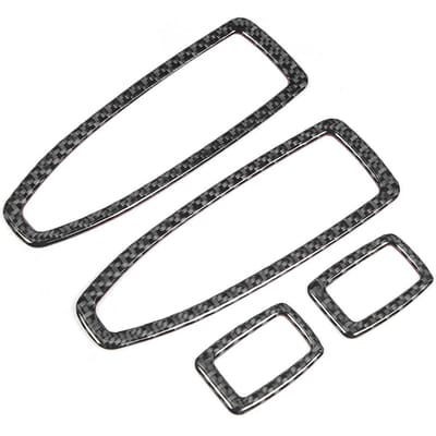 4 stuks Koolstofvezel Raambedieningspaneel Cover Sierlijst Past voor 3 Serie F30 2013 2017 black