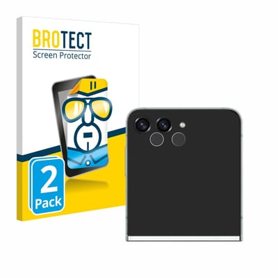 BROTECT - Screenprotector voor Samsung Galaxy Z Flip 5 (ALLEEN Camera Lens) - Folie Beschermfolie transparant 2 Stuks