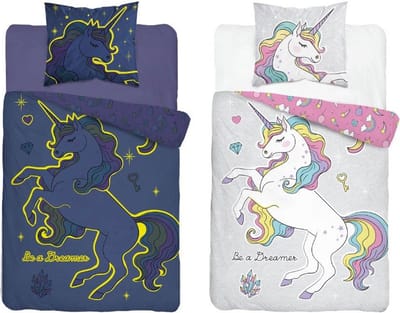 Dekbedovertrek Unicorn (Glow in the dark)