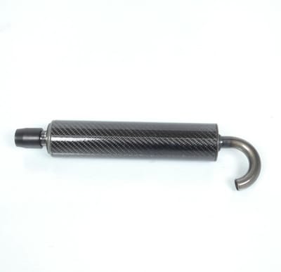 Silencieux cartouche pot échappement à emboiter Ø22 carbone vernis pour scooter