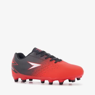 Dutchy FG kinder voetbalschoenen zwart rood - Maat 35 - Uitneembare zool