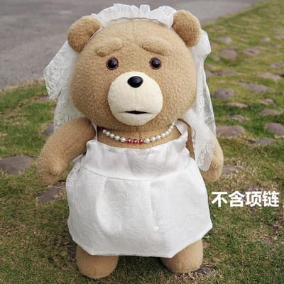 43cm 10 Stijlen Film Knuffelbeer Ted 2 Pluche Speelgoed Schort Zacht Gevuld Dier als Verjaardagscadeau voor Goede Vrienden 43cm
