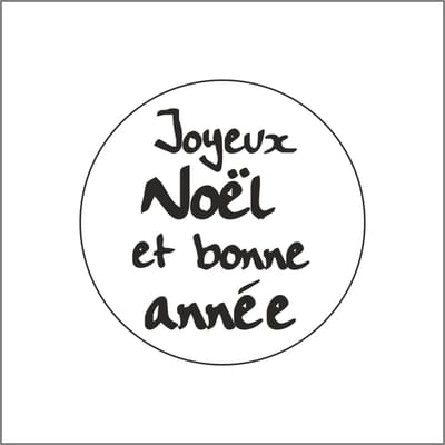 Sluitsticker - Joyeux Noël et bonne année - Wens Etiket - 500 Stuks