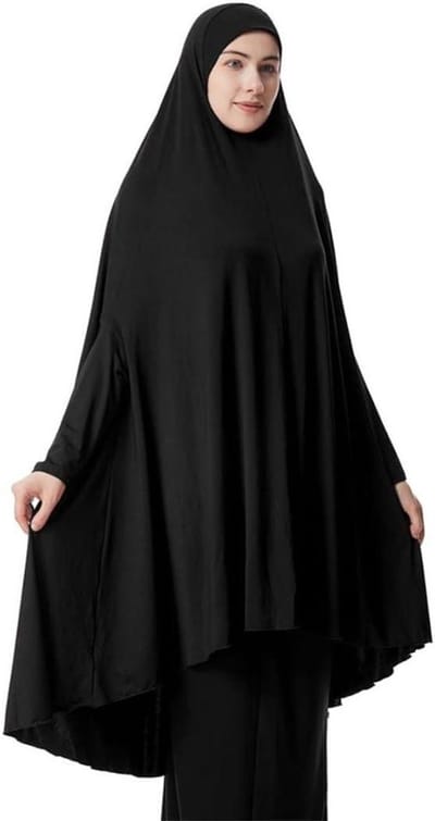 Dames Sjaal - Gebedskleding - Religieus Gebruik - Traditionele Stijl - XL - Zwart