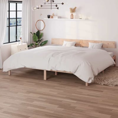 vidaXL - Bedframe - zonder - matras - massief - hout - 200x200 - cm