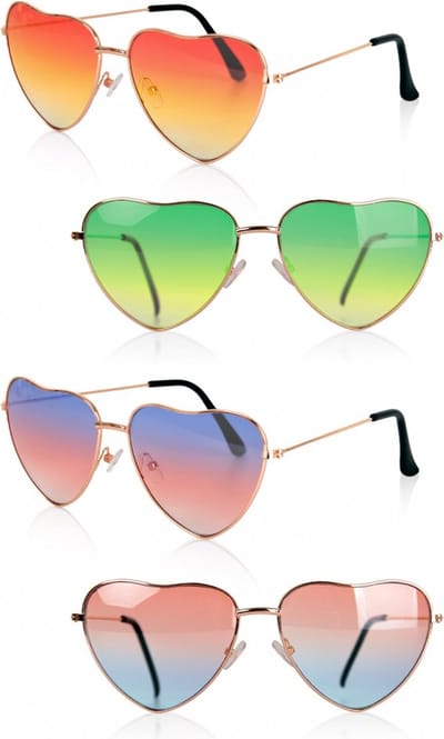 Hartjes Bril - Multicolor - One Size - Unisex - Volwassen Maat - Een Stuk