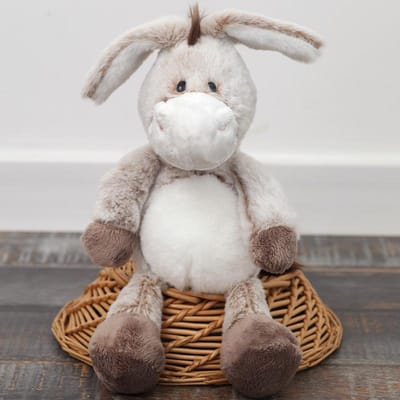 25/32cm Zacht Pluche Ezel Speelgoed Knuffelige Lange Oor Ezels Pluizig Knuffeldier Om te Knuffelen Begeleiden Slapen Pluche Speelgoed Decor 25CM gray