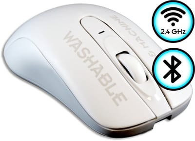 C-Mouse afwasbaar, draadloos Wit