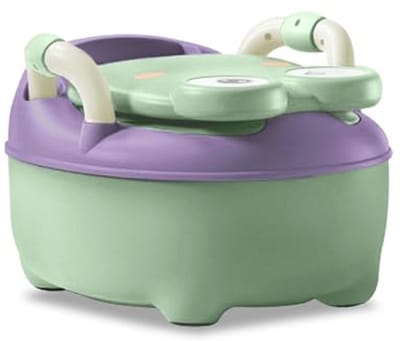 Kinderen Potje voor Peuters - Toilettrainer met Handgrepen - Groene Babypot voor Gemakkelijk Plassen