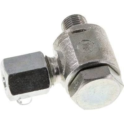 6L & G1/8'' Verzinkt Stalen Swivel Joint Snijringkoppeling Buitendraad 315bar Draaibaar ISO 8434-1