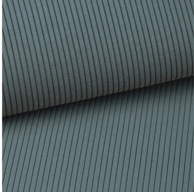 Vente-unique Hoekslaapbank TEODORA van PASCAL MORABITO - Ribfluweel met fijne ribbels - Blauw - Hoek rechts