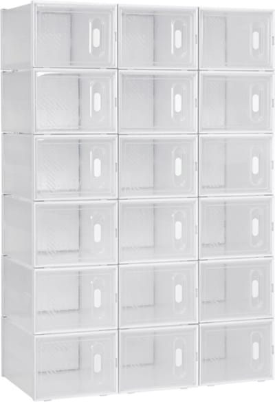 Happyment Schoenenbox Joda - Transparant - 18 stuks - Sneakerbox - Schoenendoos - Opbergsysteem - Opbergbox
