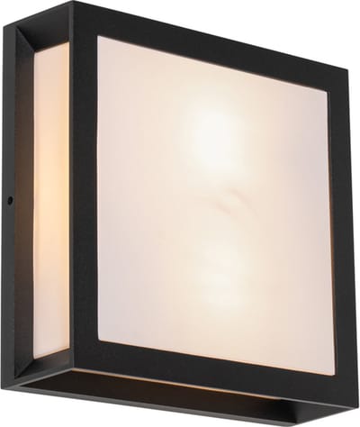 QAZQA jeffrey - Moderne Wandlamp voor buiten - 2 lichts - L 26 cm - Zwart - Buitenverlichting