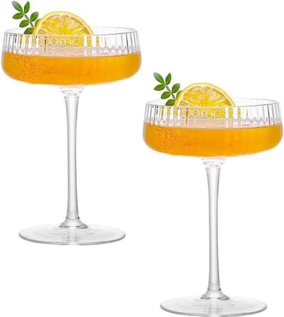 Set van 2 Cocktailglazen voor Espresso Martini, 250 ml - Ideaal voor Feestjes, Bars en Speciale Gelegenheden
